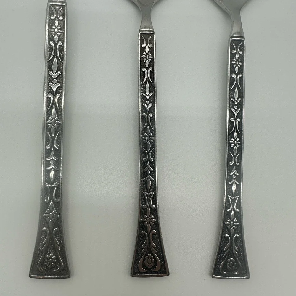 Grand Prix Siboney MCM Stainless Flatware Japan Oval Soup Spoon, Teaspoon Sugar